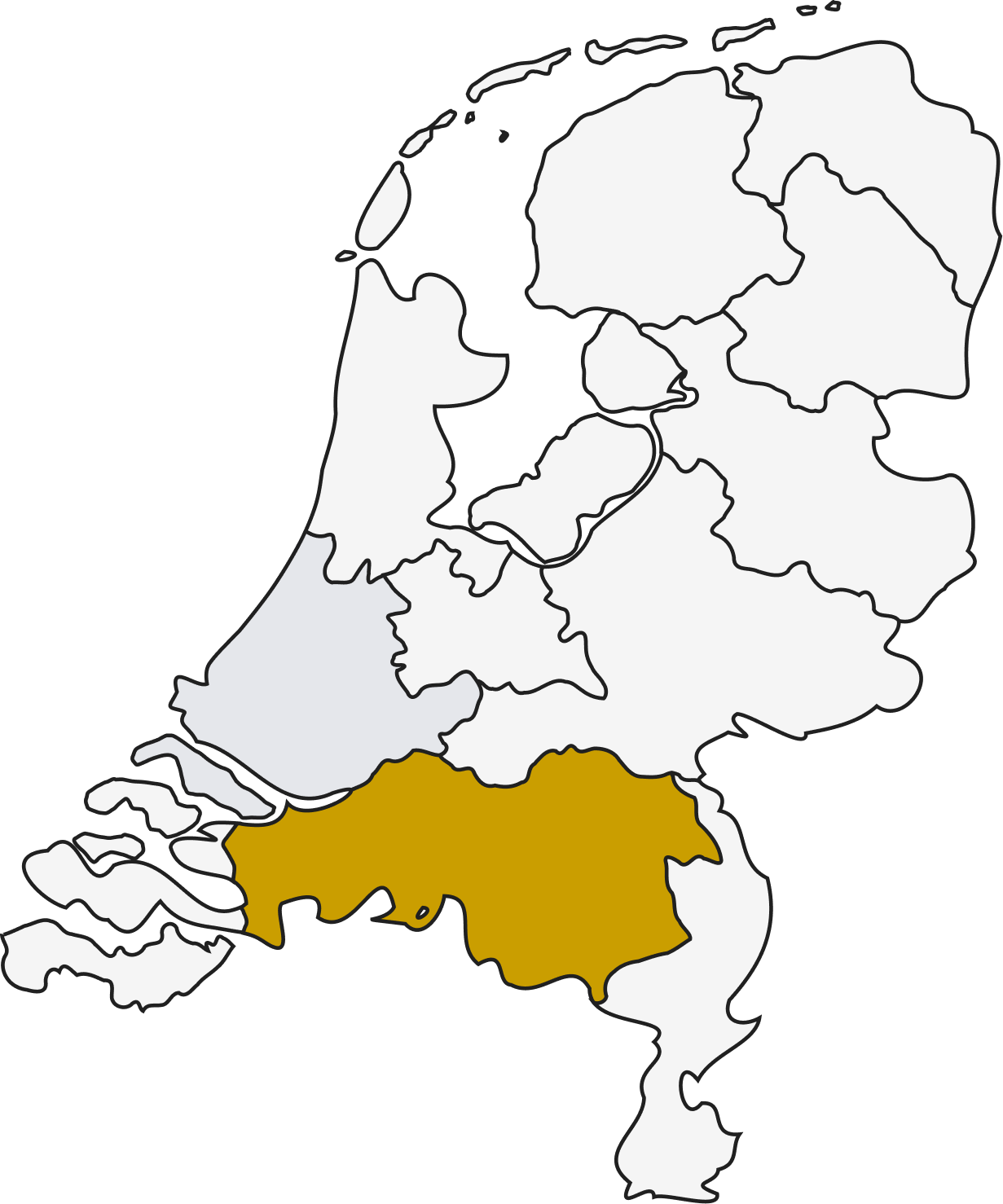 Nederland kaart (brabant)